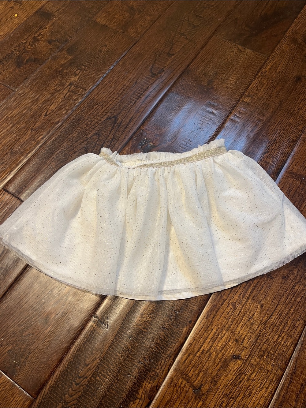 Cat & Jack White Glitter Tulle Skirt